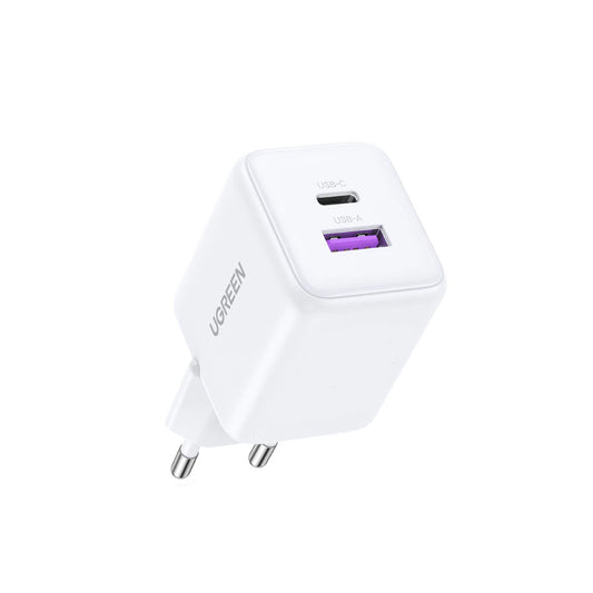 Síťová nabíječka UGREEN X516, 30W, 3A, 1 x USB-A - 1 x USB-C, Bílá