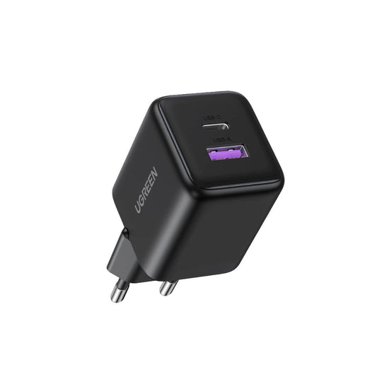 Síťová nabíječka UGREEN X516, 30W, 3A, 1 x USB-A - 1 x USB-C, Černá