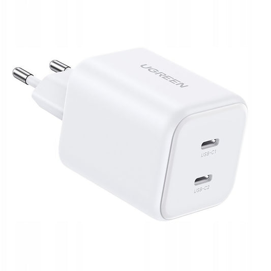 Síťová nabíječka UGREEN X526 (65154), 45W, 3A, 2 x USB-C, bílá