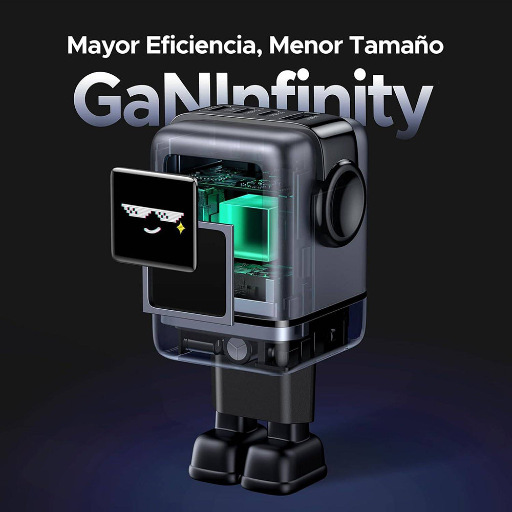 UGREEN X688 Uno Network Charger, 100W, 5A, 1 x USB-A - 3 x USB-C, Black