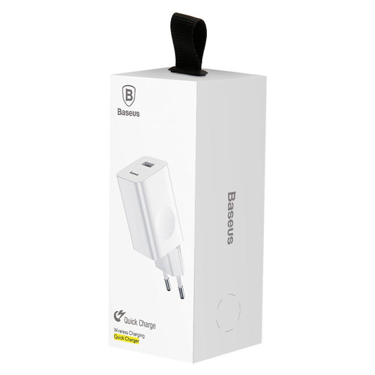 Nabíječka Baseus síťová, 24W, 3A, 1 x USB-A, Bílá CCALL-BX02