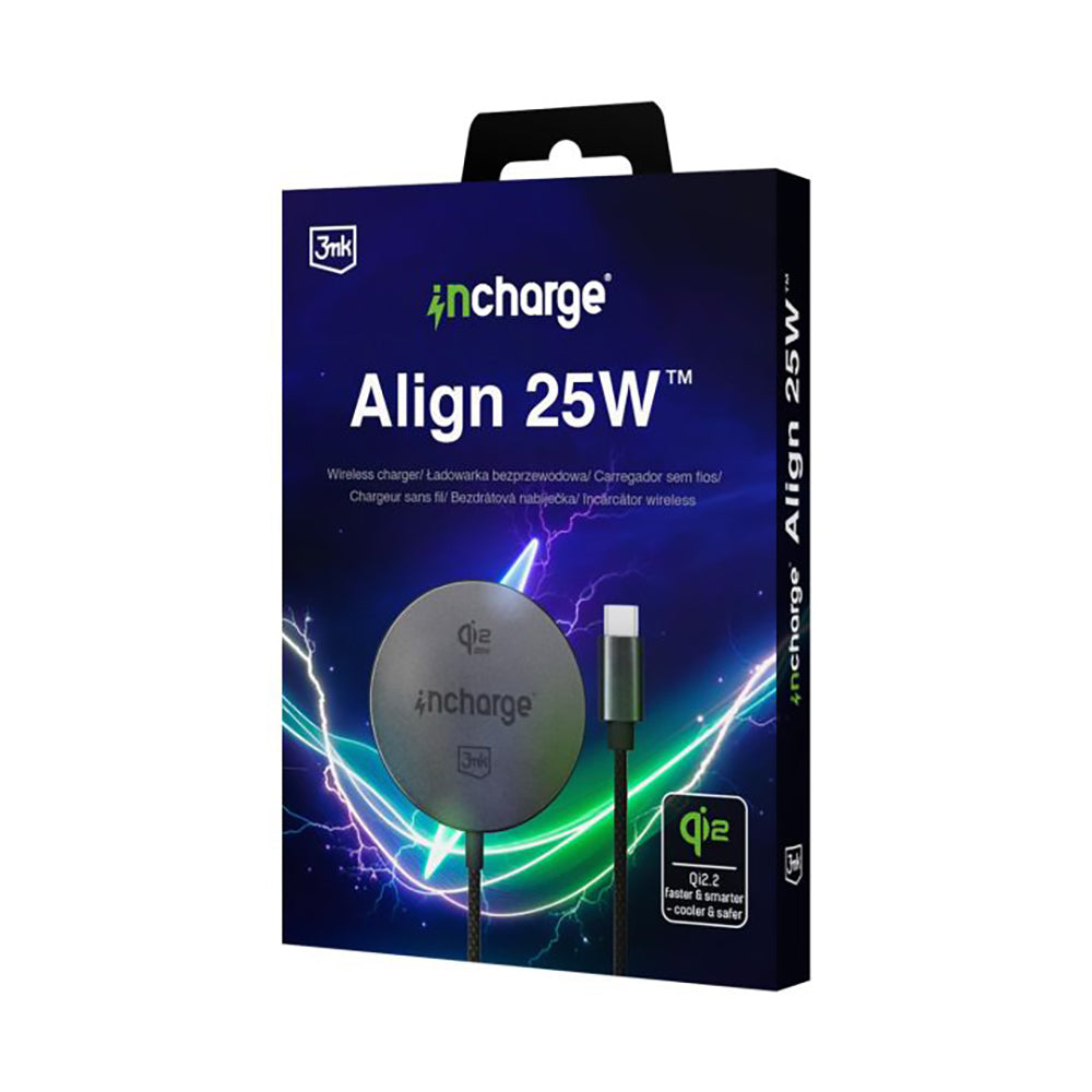 Bezdrátová síťová nabíječka 3MK Align, 25W, černá