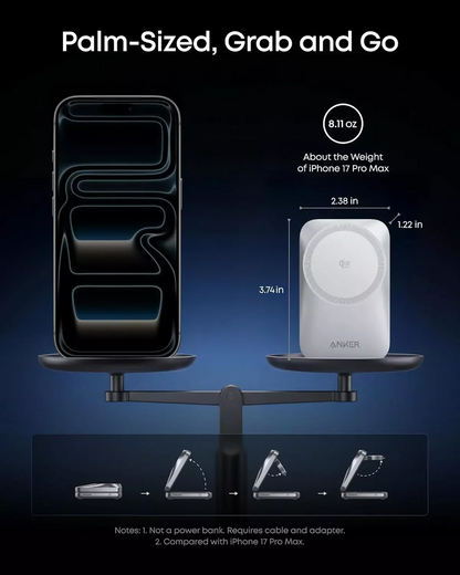 Bezdrátová síťová nabíječka Anker Prime MagGo 3v1, 25W, bílá B25N1G21