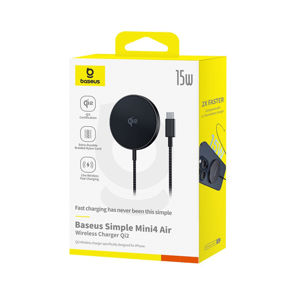 Bezdrátová nabíječka Baseus Simple Mini4 Air, 15W, 1.67A, Černá P10278200111-00
