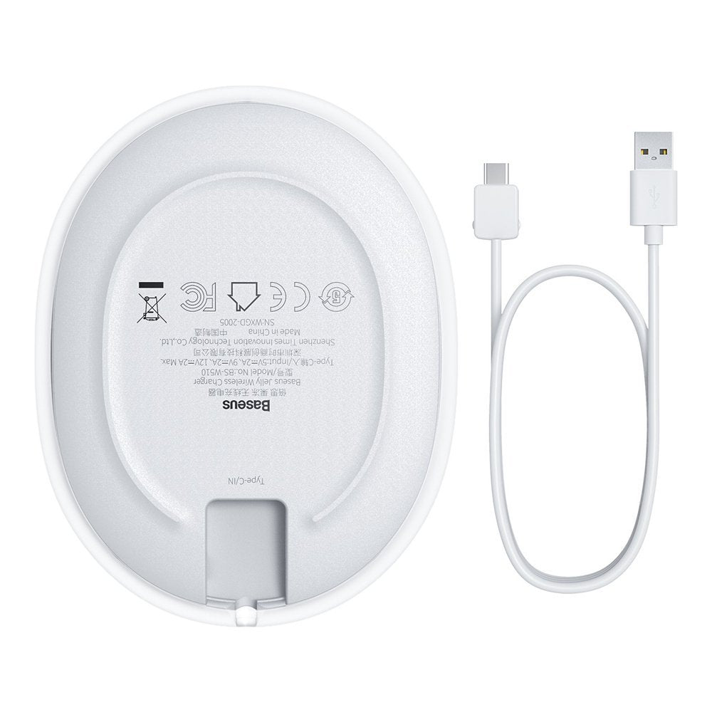 Bezdrátová nabíječka Baseus Jelly, 15W, 1.67A, Bílá WXGD-02