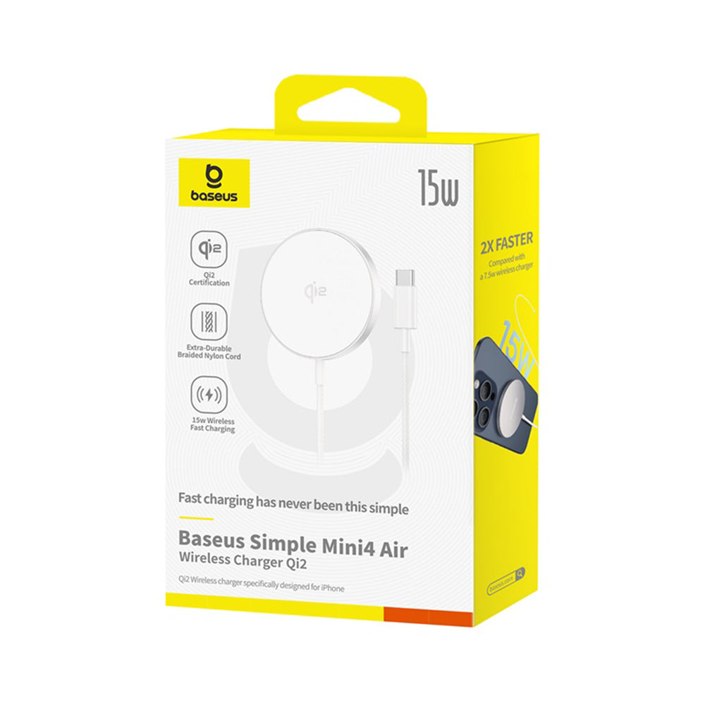 Bezdrátová nabíječka Baseus Simple Mini4 Air, 15W, 1.67A, Stříbrná P10278200S11-00
