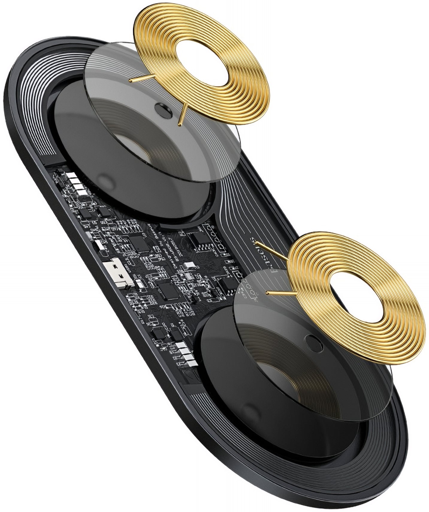 Bezdrátová nabíječka Baseus Simple 2in1, 15W, 1.67A, Transparentní WXJK-A01