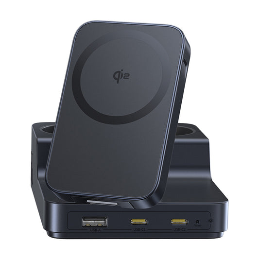 Nabíječka Baseus Nomos ND11 QI 6v1, 67W, 3.35A, 1 x USB-A - 2 x USB-C - 2 x Schuko, Černá P80015804213-00