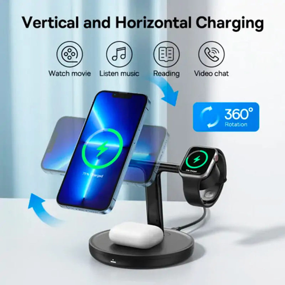 Bezdrátová nabíjecí stanice Baseus Swan 3v1, 20W, 1.67A, P10221302113-Z1