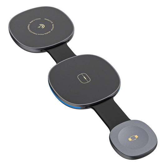 Bezdrátová nabíječka Dudao A11S 3v1, 15W, Černá