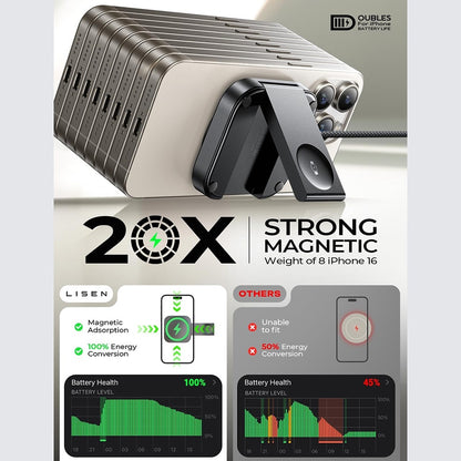 Bezdrátová síťová nabíječka Lisen 2v1, 15W, 1.67A, Černá YL0324100013