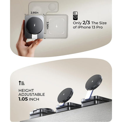 Bezdrátová síťová nabíječka Lisen W103 3v1, 7.5W, 1.1A, Černá YL0324090008