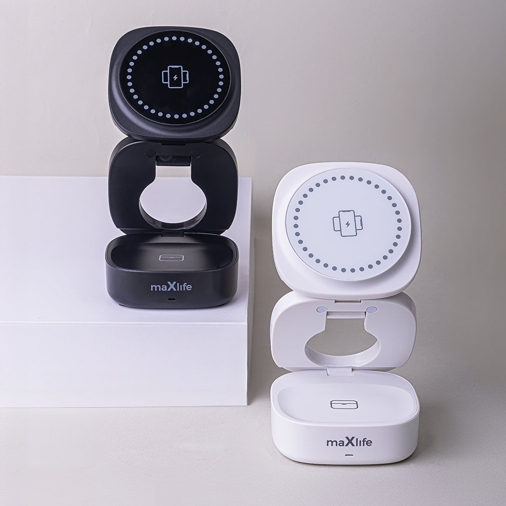 Bezdrátová síťová nabíječka MaXlife MXWC-06 3v1, 15W, 1.67A, Černá