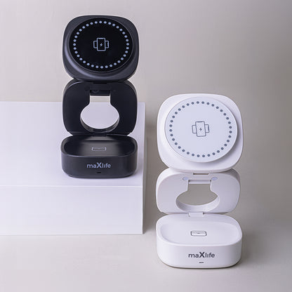 Bezdrátová síťová nabíječka MaXlife MXWC-06 3v1, 15W, 1.67A, Černá