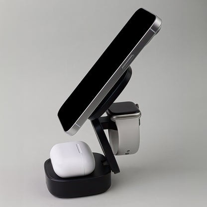 Bezdrátová síťová nabíječka MaXlife MXWC-06 3v1, 15W, 1.67A, Černá