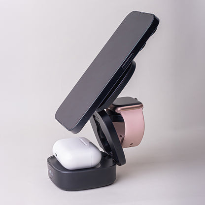 Bezdrátová síťová nabíječka MaXlife MXWC-06 3v1, 15W, 1.67A, Černá