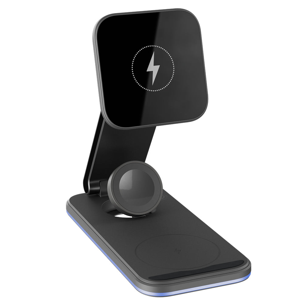 Bezdrátová nabíjecí stanice Proove Energy Fold 3v1, 15W, 1.67A, Černá WSEF15010001