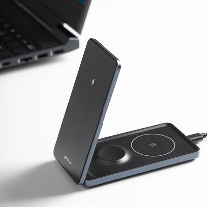 Bezdrátová nabíjecí stanice Proove Metal Edge 3v1, 15W, 1.67A, šedá WSME15010003