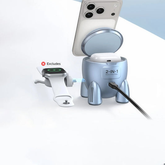 Bezdrátová nabíjecí stanice UGREEN W713 2v1, 25W, Modrá