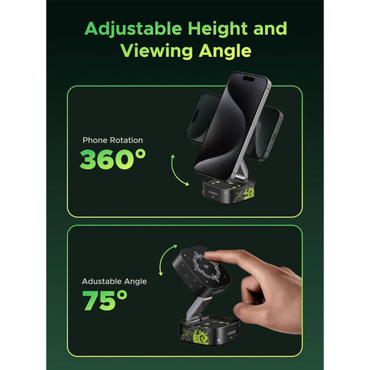 Bezdrátová síťová nabíječka UGREEN Genshin Impact Ed.W702 2v1, 25W, 1.67A, 1 x USB-C, Černá