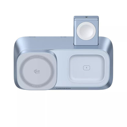Bezdrátová nabíjecí stanice UGREEN W711 3v1, 25W, 1.67A, Modrá