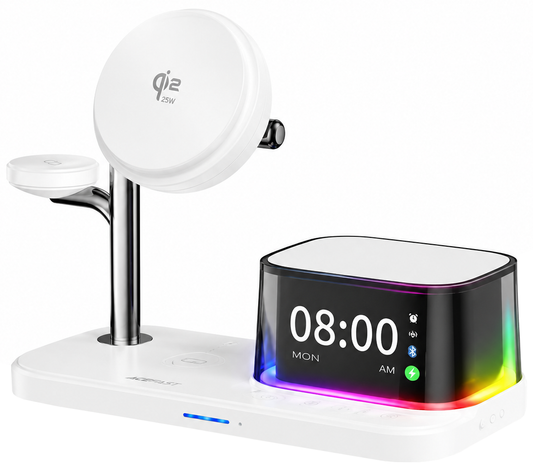Bezdrátová síťová nabíječka XO Design CX045 3v1, 25W, bílá