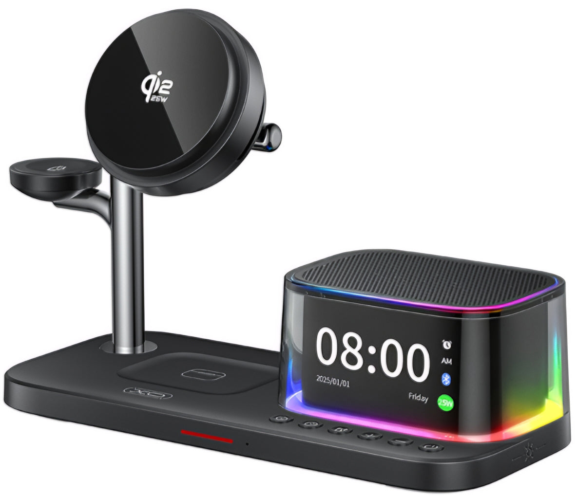 Bezdrátová síťová nabíječka XO Design CX045 3v1, 25W, černá