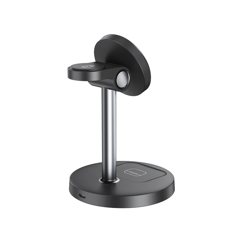 Bezdrátová síťová nabíječka XO Design CX038 3v1, 15W, 1.67A, Černá
