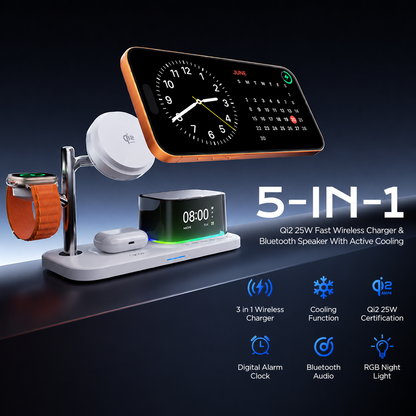 Bezdrátová síťová nabíječka XO Design CX045 3v1, 25W, bílá