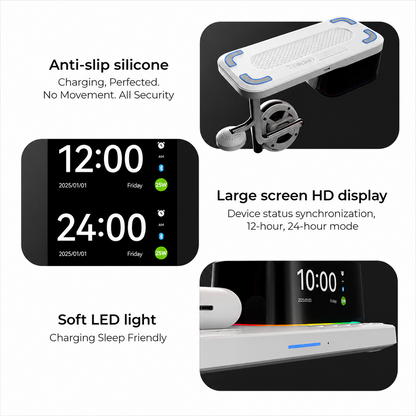 Bezdrátová síťová nabíječka XO Design CX045 3v1, 25W, bílá