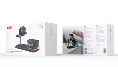 Bezdrátová síťová nabíječka XO Design CX045 3v1, 25W, černá