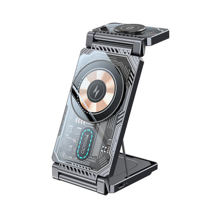 Bezdrátová nabíječka Yesido DS25 3v1, 15W, 1.67A, Černá