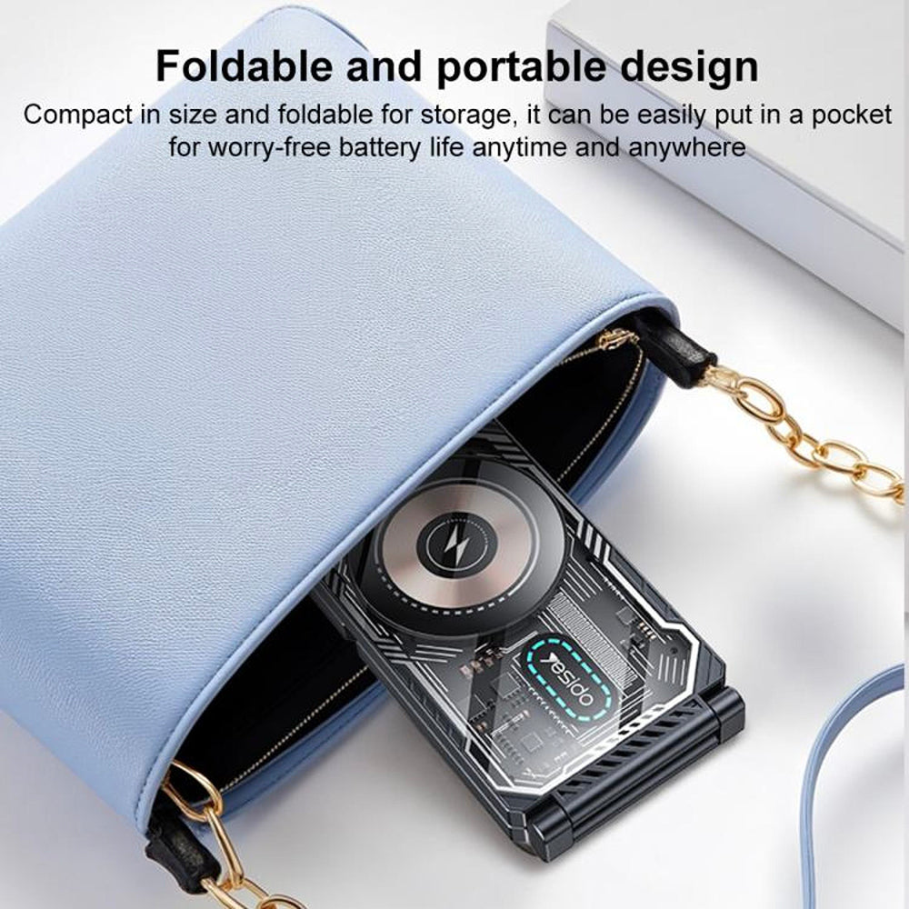 Bezdrátová nabíječka Yesido DS25 3v1, 15W, 1.67A, Černá