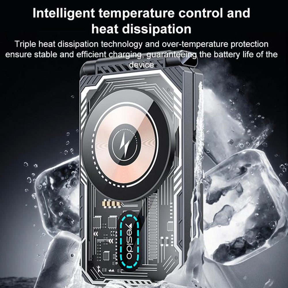 Bezdrátová nabíječka Yesido DS25 3v1, 15W, 1.67A, Černá