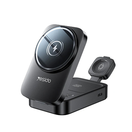 Bezdrátová nabíječka Yesido DS27 3v1, 15W, 1.67A, černá