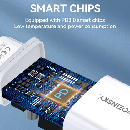 Síťová nabíječka WZK WGWCCW, 20W, 3A, 1 x USB-C, bílá