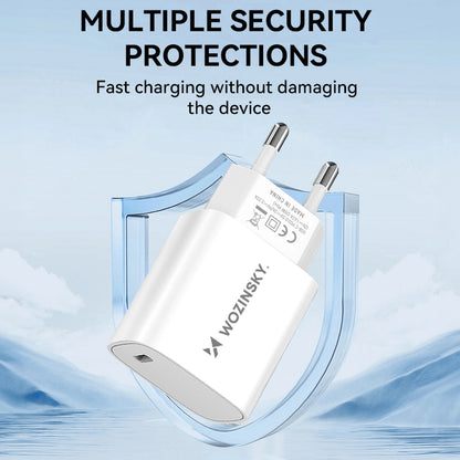 Síťová nabíječka WZK WGWCCW, 20W, 3A, 1 x USB-C, bílá