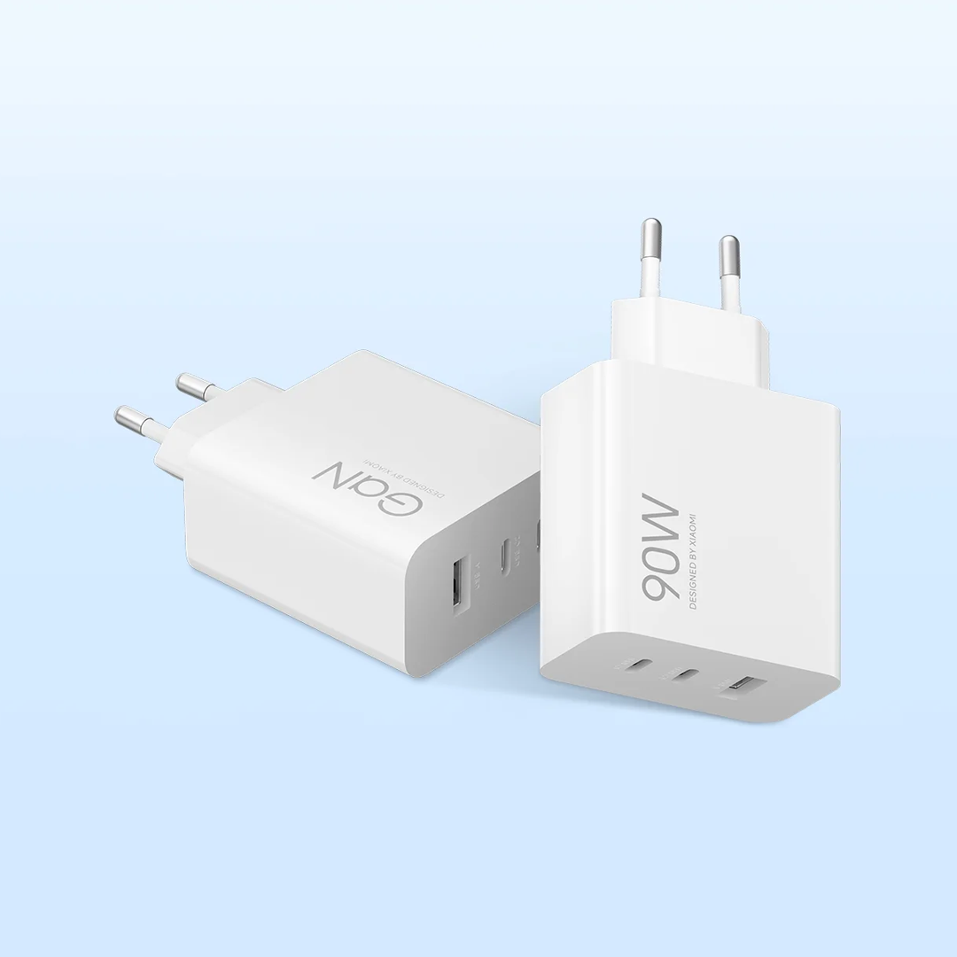 Síťová nabíječka Xiaomi, 90W, 6.1A, 1 x USB-A - 2 x USB-C, Bílá BHR087MEU