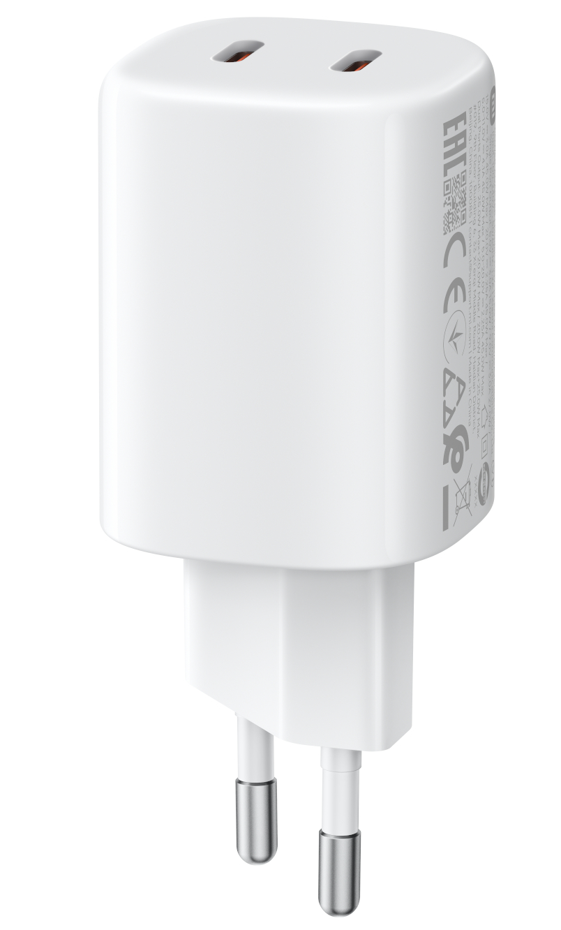 Síťová nabíječka Xiaomi Nano Turbo, 45W, 3A, 2 x USB-C, bílá BHR087OEU