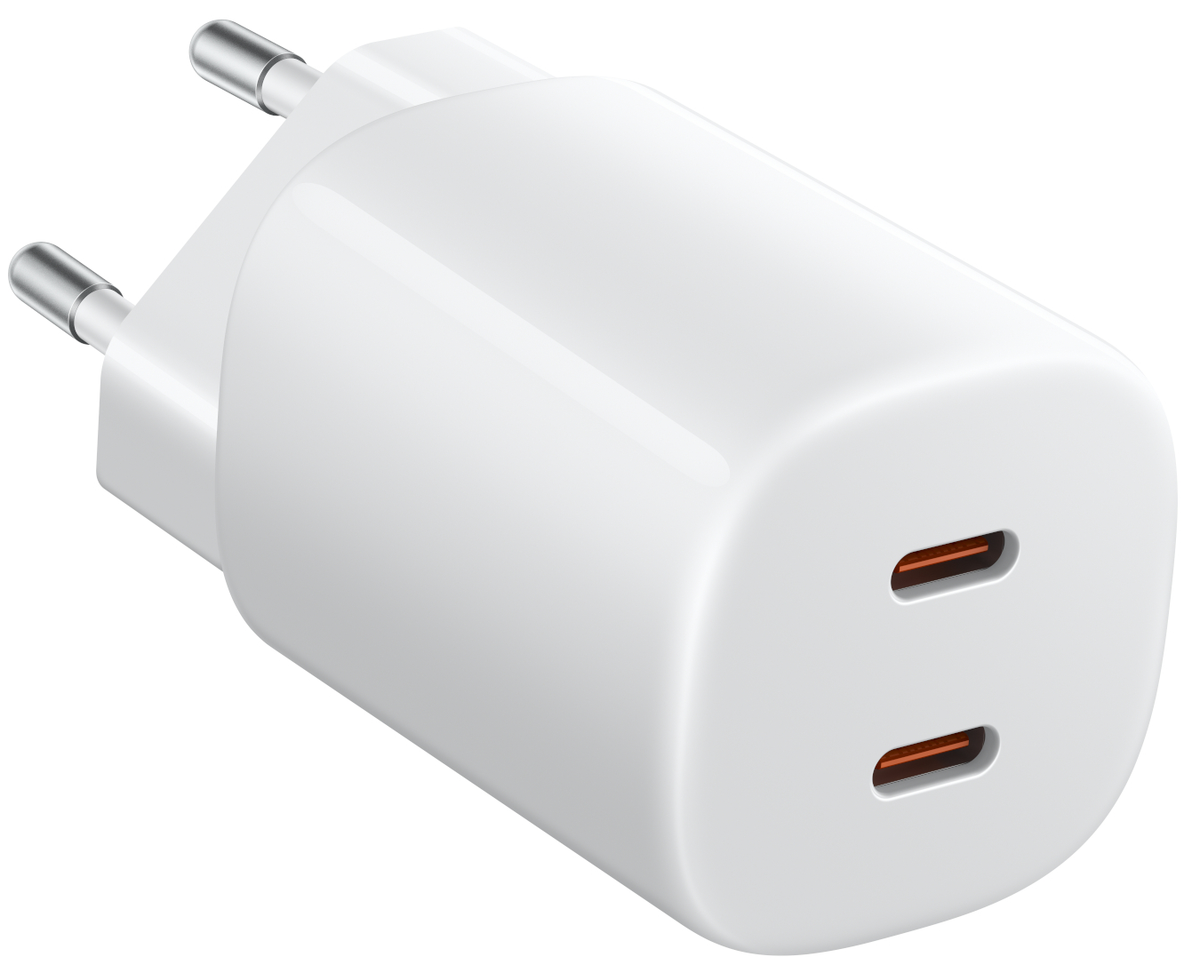 Síťová nabíječka Xiaomi Nano Turbo, 45W, 3A, 2 x USB-C, bílá BHR087OEU