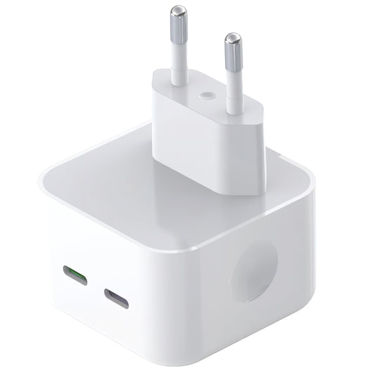 Nabíječka síťová XO Design L102, 35W, 3A, 2 x USB-C, Bílá