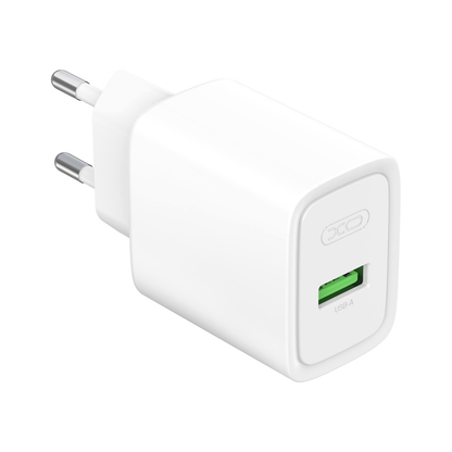 Síťová nabíječka XO Design CE50, 18 W, 3 A, 1× USB-A, bílá