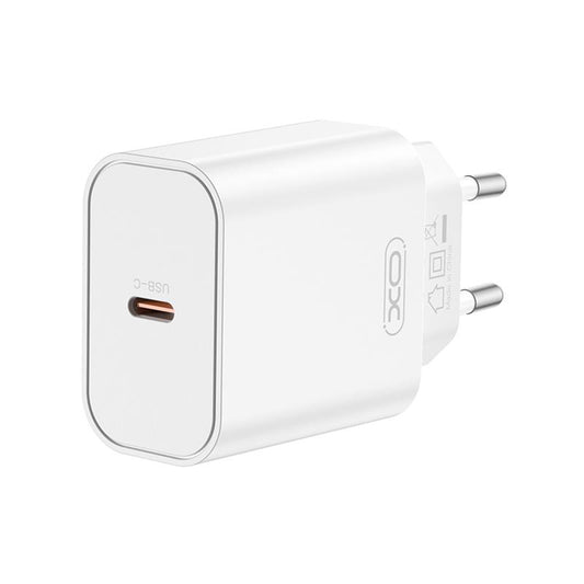 Síťová nabíječka XO Design CE32, 20W, 3A, 1 x USB-C, Bílá