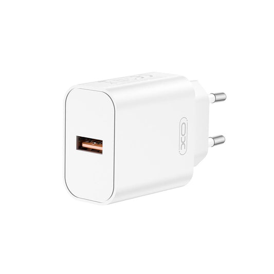 Síťová nabíječka XO Design CE33, 18W, 3A, 1 x USB-A, Bílá