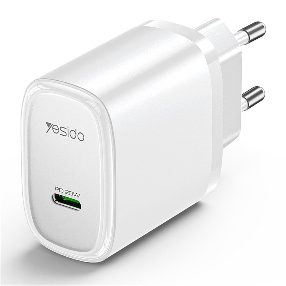 Síťová nabíječka Yesido YC57, 20W, 3A, 1 x USB-C, Bílá