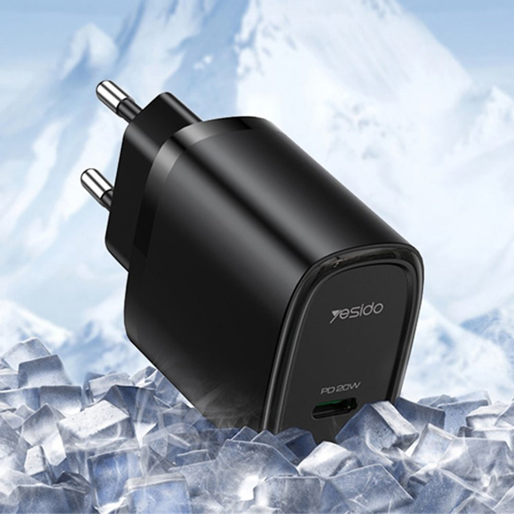 Síťová nabíječka Yesido YC57, 20W, 3A, 1 x USB-C, Bílá