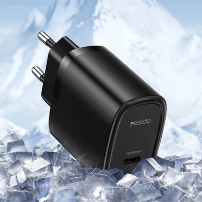 Síťová nabíječka Yesido YC57, 20W, 3A, 1 x USB-C, Bílá