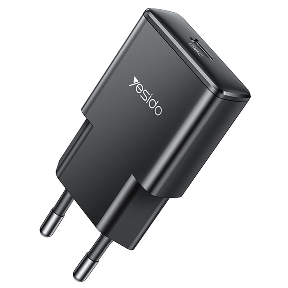 Síťová nabíječka Yesido YC74, 30W, 3A, 1 x USB-C, Černá