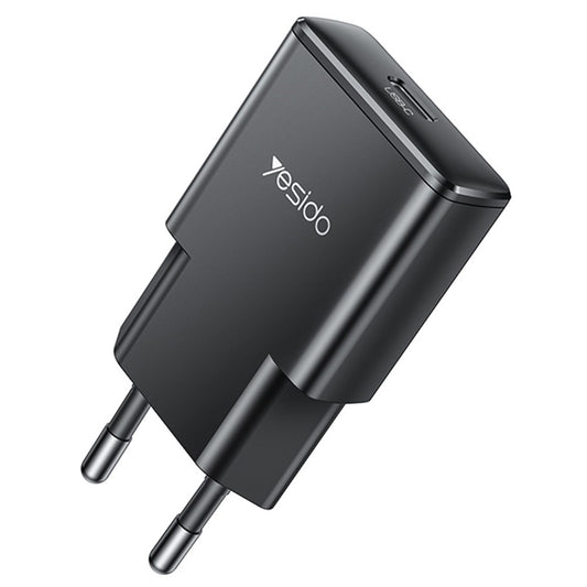 Síťová nabíječka Yesido YC74, 30W, 3A, 1 x USB-C, Černá