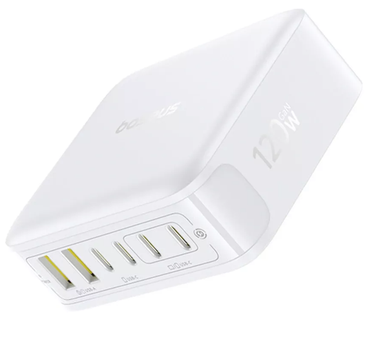 Nabíječka stanice Baseus EnerFill FH21, 120W, 3,25A, 2 x USB-A - 4 x USB-C, bílá E0120T01
